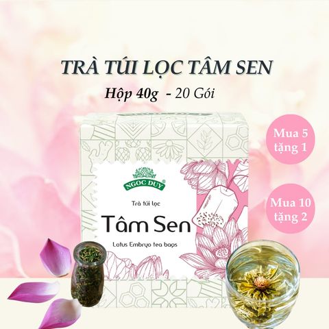 Trà Thảo Dược Tâm Sen Ngọc Duy 20 Gói hỗ trợ mất ngủ, điều hoà thần kinh