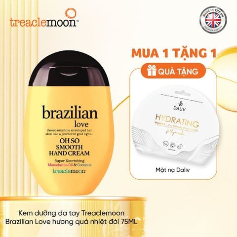 [Tặng mặt nạ Daliv] Kem dưỡng da tay Treaclemoon Brazilian Love hương quả nhiệt đới 75ML