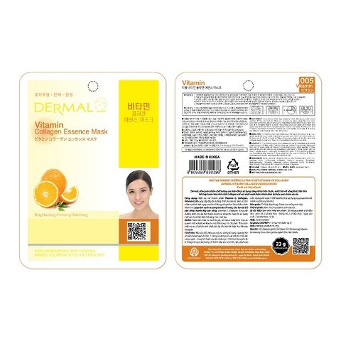 Mặt nạ Dermal dưỡng da tinh chất vitamin và collagen 23g