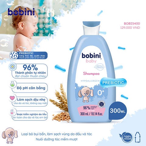 Dầu gội trẻ em Bobini Baby dịu nhẹ, không cay mắt 1+ ngày tuổi 300ML