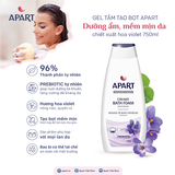 Gel tắm tạo bọt Apart dưỡng ẩm, mềm mịn da chiết xuất hoa violet 750ML