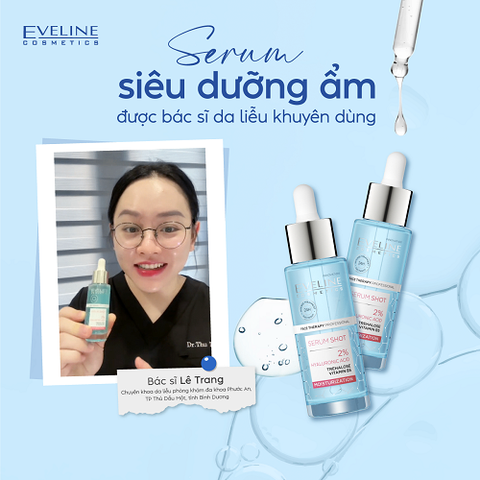 Tinh chất dưỡng da Eveline Serum Shot dưỡng ẩm Hyaluronic axit 30ML