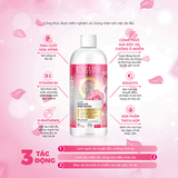 Nước tẩy trang Eveline Facemed+ trắng da tinh chất hoa hồng 400ML