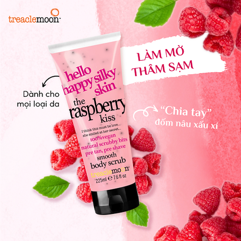 Tẩy da chết toàn thân Treaclemoon hương mâm xôi 225ML