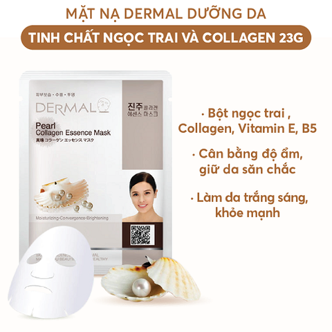 Mặt nạ Dermal dưỡng da tinh chất ngọc trai và collagen 23g