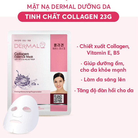 Mặt nạ Dermal dưỡng da tinh chất collagen 23g