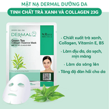 Mặt nạ Dermal dưỡng da tinh chất trà xanh và collagen 23g