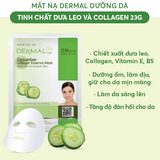 Mặt nạ Dermal dưỡng da tinh chất dưa leo và collagen 23g