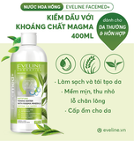 Nước hoa hồng Eveline Facemed+ kiềm dầu với khoáng chất Magma 400ML