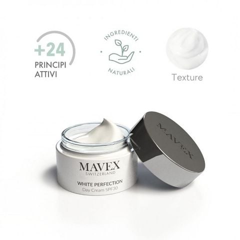 [Tặng BTT Care4u] Kem dưỡng trắng da ban ngày SPF30 Mavex White Perfection giảm dấu hiệu lão hoá, mờ thâm 50ML