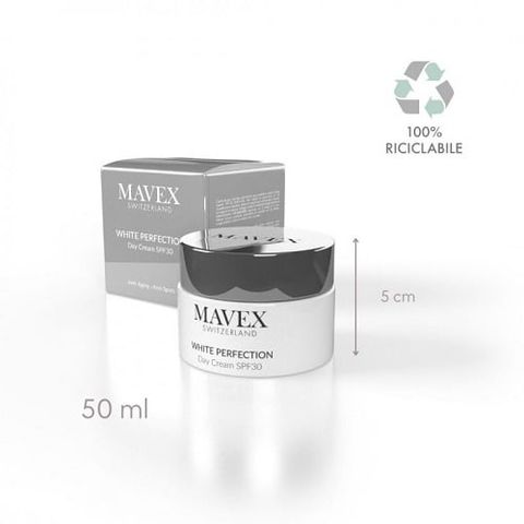 [Tặng BTT Care4u] Kem dưỡng trắng da ban ngày SPF30 Mavex White Perfection giảm dấu hiệu lão hoá, mờ thâm 50ML