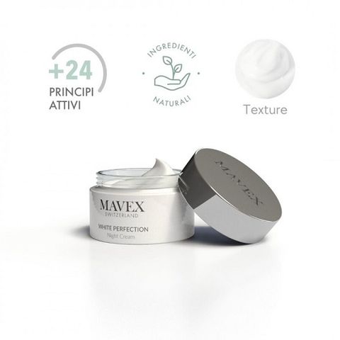 [Tặng set 3 túi Care4u] Kem dưỡng trắng da ban đêm Mavex White Perfection giảm dấu hiệu lão hoá, mờ thâm 50ML