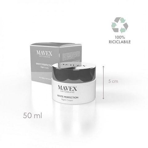 [Tặng set 3 túi Care4u] Kem dưỡng trắng da ban đêm Mavex White Perfection giảm dấu hiệu lão hoá, mờ thâm 50ML
