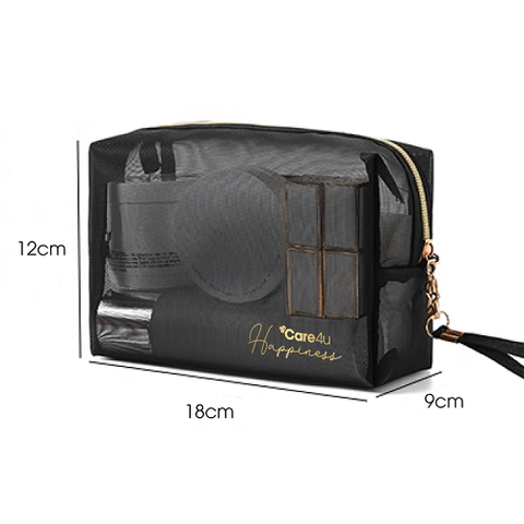 Túi đựng mỹ phẩm cao cấp Care4u 18x9x12 cm
