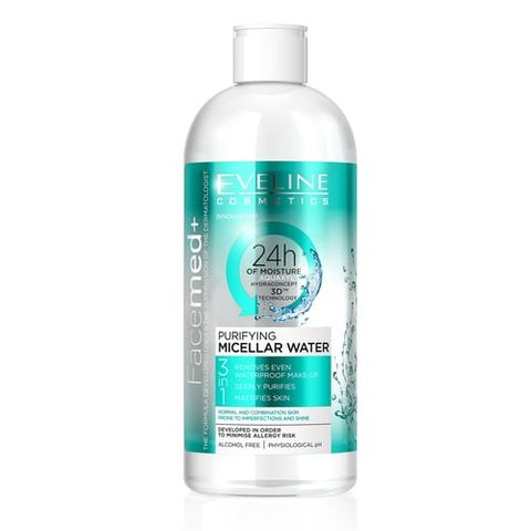 [Tặng SRM Eveline] Nước tẩy trang Eveline Facemed+ sạch sâu 3 tác động 400ML