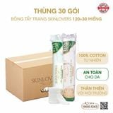 [Tặng bông Care4u] Thùng 30 gói bông tẩy trang Skinlovers 120+30 miếng_SKLV5044