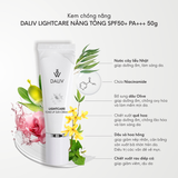 Kem chống nắng Daliv Lightcare nâng tông SPF50+ PA+++ 50g