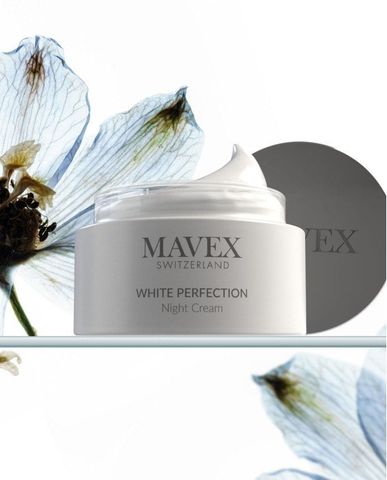 [Tặng set 3 túi Care4u] Kem dưỡng trắng da ban đêm Mavex White Perfection giảm dấu hiệu lão hoá, mờ thâm 50ML