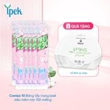 [Mua 10 tặng 2 mặt nạ Daliv] Combo 10 Bông tẩy trang Ipek siêu mềm mịn 150 miếng