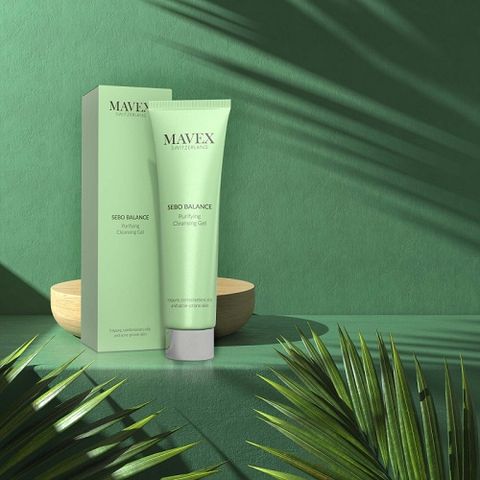 [Tặng BTT Care4u] Gel rửa mặt Mavex Sebo Balance cho da dầu mụn 150ML