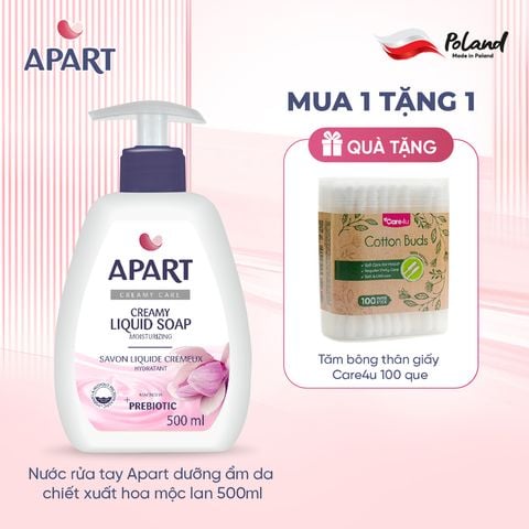 [Tặng bông tăm Care4u] Nước rửa tay Apart dưỡng ẩm da chiết xuất hoa mộc lan 500ML