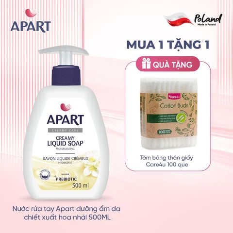 [Tặng bông tăm Care4u] Nước rửa tay Apart dưỡng ẩm da chiết xuất hoa nhài 500ML