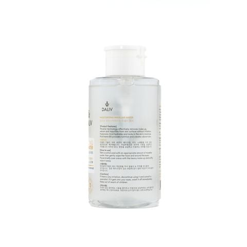 [Tặng bông Skinlovers 80M] Nước tẩy trang Daliv dưỡng ẩm da 500ML