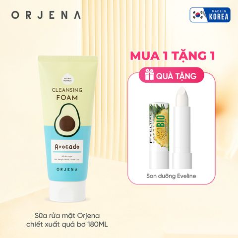 [Tặng son dưỡng Eveline] Sữa rửa mặt Orjena chiết xuất quả bơ 180ML