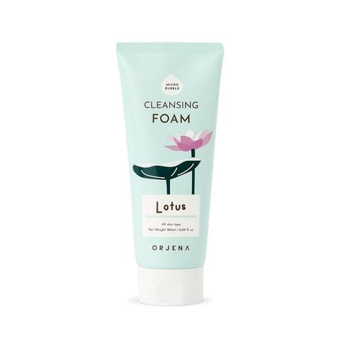[Tặng son dưỡng Eveline] Sữa rửa mặt Orjena chiết xuất sen hồng 180ML