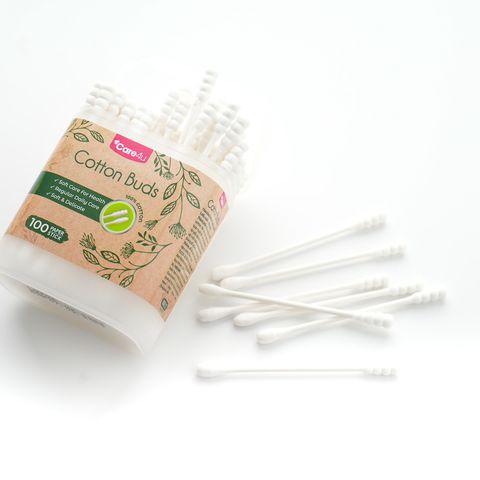 Combo 3 Tăm bông thân giấy Care4u 100 que