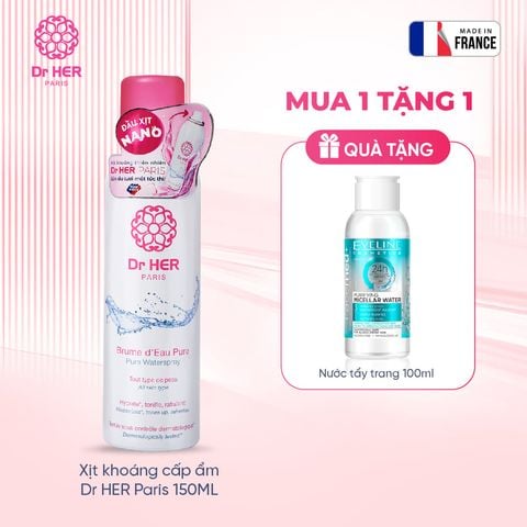[Tặng NTT Eveline 100ml] Xịt khoáng cấp ẩm Dr HER Paris 150ML