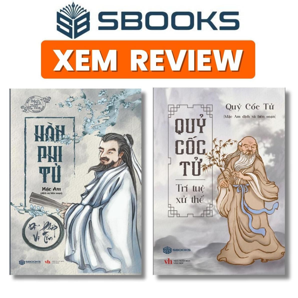  Sách - Combo 2 Cuốn: Hàn Phi Tử + Quỷ Cốc Tử  - Sách chính trị, minh triết nên đọc 2024 - Sách Sbooks chính hãng 