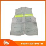  Áo Ghi Lê Kaki Xám Phản Quang Xanh 