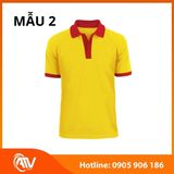  Áo thun đồng phục vàng phối màu 