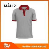  Áo thun đồng phục xám phối màu 