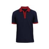  Áo thun đồng phục xanh đậm phối màu 