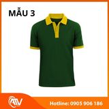  Áo thun đồng phục xanh lá phối màu 