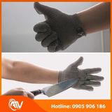  Găng Tay Chống Cắt Sợi Thép 5 Ngón 