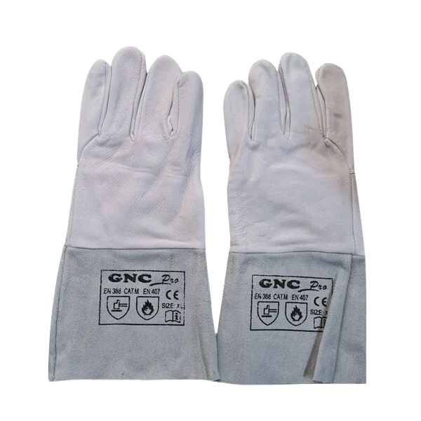 Găng Tay Da Hàn TIG Trắng Xám