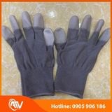  Găng Tay Phòng Sạch Sợi Polyester Phủ Pu Đầu Ngón 