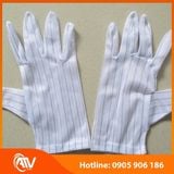  Găng Tay Vải Kẻ Chấm Bi Tĩnh Điện Phủ Hạt 