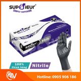  Găng Tay Y Tế Không Bột Nitrile Supersieur Màu Đen 