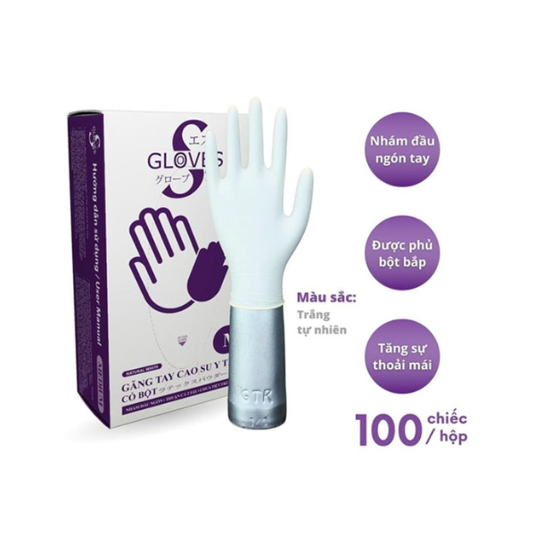 Găng Tay Y Tế Sgloves Có Bột Latex 4.8g