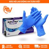  Găng Tay Y Tế Không Bột Nitrile Supérieur Màu Xanh 