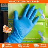  Găng Tay Y Tế Vietglove Nitrile 4.5g Không Bột Màu Xanh 