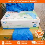  Găng Tay Y Tế Vietglove Nitrile 4.5g Không Bột Màu Xanh 