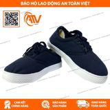  Giày Vải Asia Màu Xanh Đậm Có Dây 