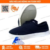  Giày Vải Asia Màu Xanh Đậm Có Dây 