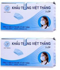  Khẩu trang y tế 3 lớp màu xanh 