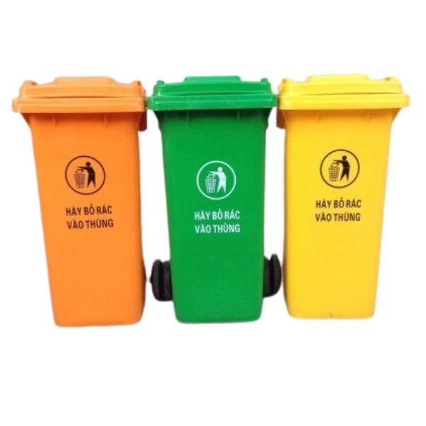  Thùng Rác Nhựa 120 Lít Có Bánh Xe 